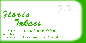 floris takacs business card